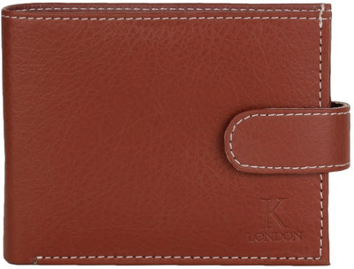 

K London Men Casual, Formal Brown Artificial Leather, Fabric Wallet(6 Card Slots)
