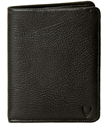 Hidesign Men Black Genuine Leather Wallet(4 Card Slots)