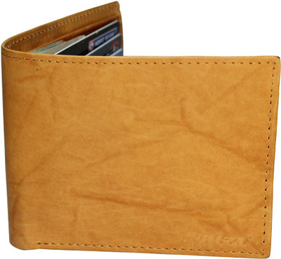 

Retfit Men Tan Genuine Leather Wallet(8 Card Slots)