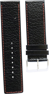 

VITREND 24 mm Snake Skin Style Genuine Leather 24 mm New Watch Strap(Black)