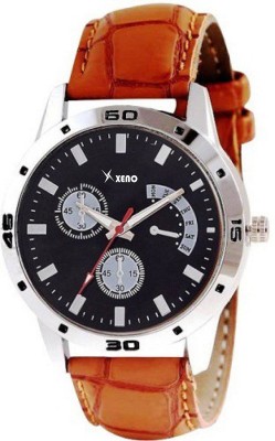 Xeno Fashionable Black Dial Chronograph Stylish Leather Boys & Gents Watch  - For Men   Watches  (Xeno)
