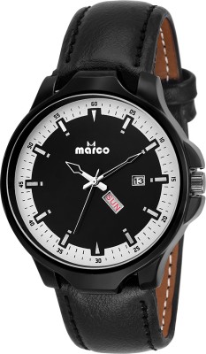 MARCO DAY N DATE MR-GR3033-BLK-BLK Watch  - For Men   Watches  (Marco)