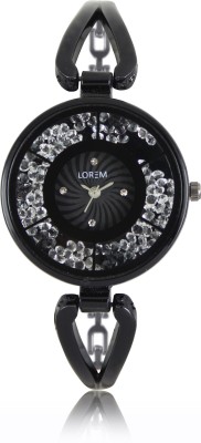 LOREM New LR211 Black Metal Diamond Studed Bracelet Women Watch  - For Girls   Watches  (LOREM)