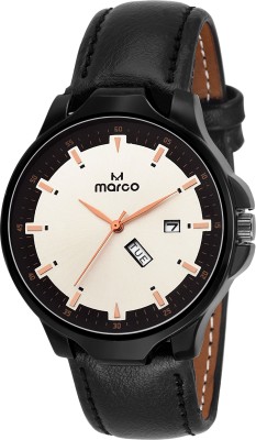 MARCO DAY N DATE MR-GR3019-WHT-BLK Watch  - For Men   Watches  (Marco)