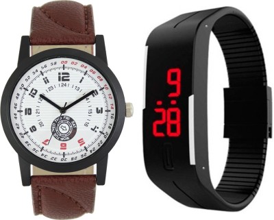 Shivam Retail SR-L0011 Stylish With Digital Hand Band Combo Also For Men's Watch  - For Boys   Watches  (Shivam Retail)