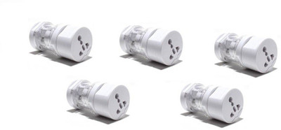 

Oxza Sets of 5 All in One Round International Universal Worldwide Adaptor(White)