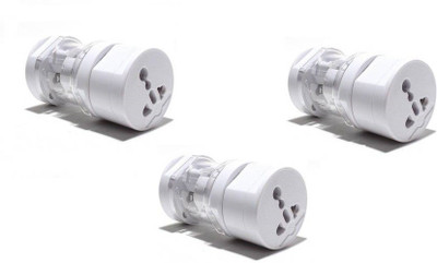 

Oxza Sets of 3 All in One Round International Universal Worldwide Adaptor(White)