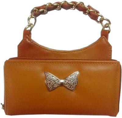 

one touch solution Casual Orange Clutch
