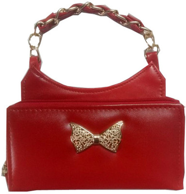 

one touch solution Casual Red Clutch