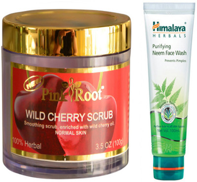 

Pink Root WILD CHERRY SCRUB WITH HIMALAYA NEEM FACE WASH(Set of 2)
