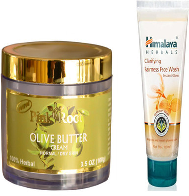

Pink Root OLIVE BUTTER CREAM WITH HIMALAYA FAIRNESS FACE WASH(Set of 2)