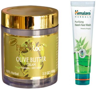

Pink Root OLIVE BUTTER CREAM WITH HIMALAYA NEEM FACE WASH(Set of 2)