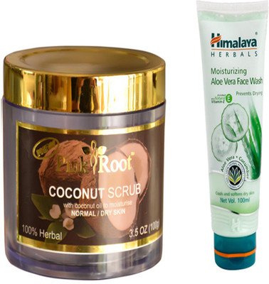 

Pink Root COCONUT SCRUB WITH HIMALAYA ALOEVERA FACE WASH(Set of 2)