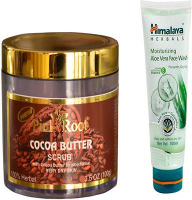

Pink Root COCOA BUTTER SCRUB WITH HIMALAYA ALOEVERA FACE WASH(Set of 2)