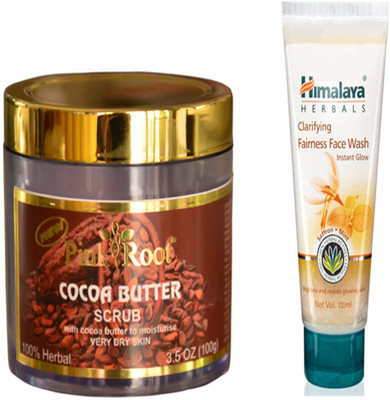 

Pink Root COCOA BUTTER SCRUB WITH HIMALAYA FAIRNESS FACE WASH(Set of 2)