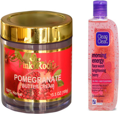 

Pink Root POMEGRANATE SCRUB WITH CLEAN N CLEAR BERRY FACE WASH(Set of 2)