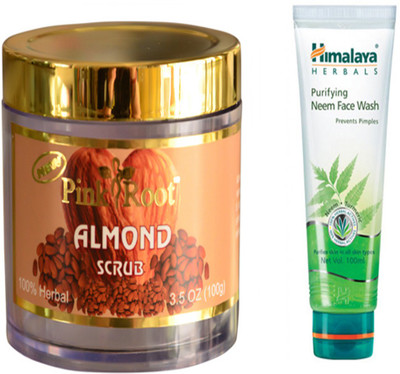 

Pink Root ALMOND SCRUB WITH HIMALAYA NEEM FACE WASH(Set of 2)