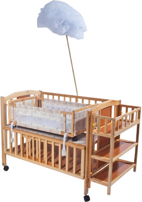 

MeeMee Mee Mee Baby Wooden Cot (Brown) Cot(Brown)
