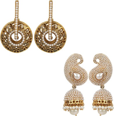 Angel In You Diva Style Cubic Zirconia Alloy Chandbali Earring, Jhumki Earring