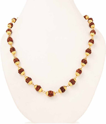 Eshopee Rudraksha Mala One Gram Gold-plated Plated Alloy Chain