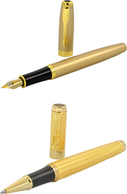 

Talesara Golden Dragon Royal Collection Luxury 2 Pcs. Gift Set Roller Ball Pen and Fountain Pen(Pack of 2)