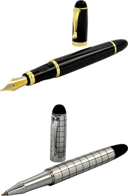 

Talesara Black Line Royal Collection Luxury 2 Pcs. Gift Set Roller Ball Pen and Fountain Pen(Pack of 2)