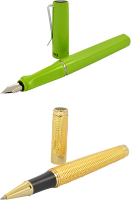 

Talesara Golden Dragon Royal Collection Luxury 2 Pcs. Gift Set Roller Ball Pen and Fountain Pen(Pack of 2)