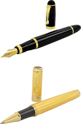 

Talesara Golden Dragon Royal Collection Luxury 2 Pcs. Gift Set Roller Ball Pen and Fountain Pen(Pack of 2)