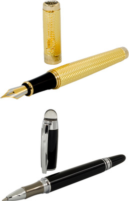 

Talesara Golden Dragon Royal Collection Luxury 2 Pcs. Gift Set Roller Ball Pen and Fountain Pen(Pack of 2)
