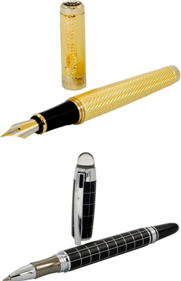 

Talesara Golden Dragon Royal Collection Luxury 2 Pcs. Gift Set Roller Ball Pen and Fountain Pen(Pack of 2)