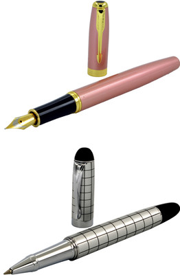 

Talesara Black Line Royal Collection Luxury 2 Pcs. Gift Set Roller Ball Pen and Fountain Pen(Pack of 2)