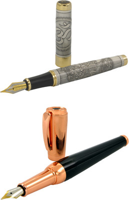 

Talesara Lord Ganesh and OM Rose Gold Royal Collection Luxury 2 Pcs. Gift Set Fountain Pen(Pack of 2)