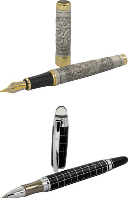 Talesara Lord Ganesh and OM Royal Collection Luxury 2 Pcs. Gift Set Roller Ball Pen and Fountain Pen(Pack of 2)