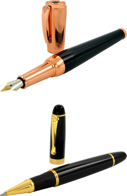 

Talesara Rose Gold Royal Collection Luxury 2 Pcs. Gift Set Roller Ball Pen and Fountain Pen(Pack of 2)