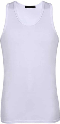 

Wonder World ™ Gym Sweat Enhancing Waist Training Sauna suit™ Sport Men Compression(White Sleeveless
