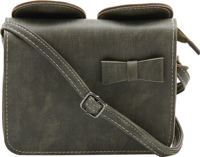 

Satchel Bags Women Casual Green PU Sling Bag