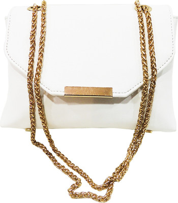 

Madame Exclusive Girls Casual White Leatherette Sling Bag