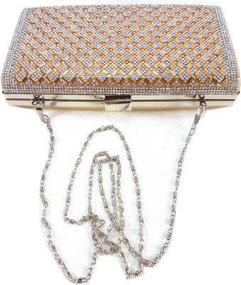 

Chouhan Stylish Men & Women Evening/Party Gold Nylon Sling Bag