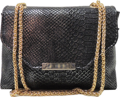 

Madame Exclusive Women Casual Black Leatherette Sling Bag