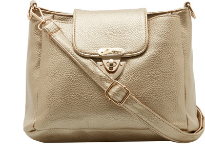

Satchel Bags Women Casual Gold PU Sling Bag