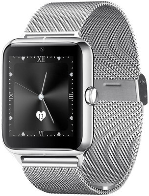 

SYL Presenting Bluetooth Smartwatch with Sim- Card Support Compatible with NOKI.A Silver Smartwatch(Silver Strap Free Size)