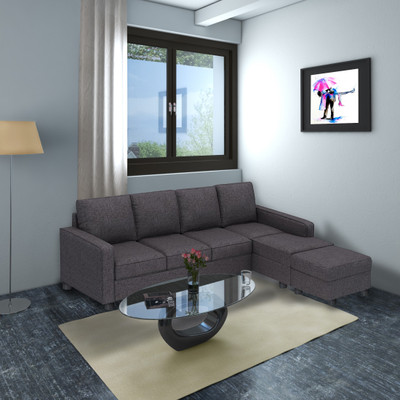 

GIOTEAK Fabric 5 Seater Sofa(Finish Color - Grey)