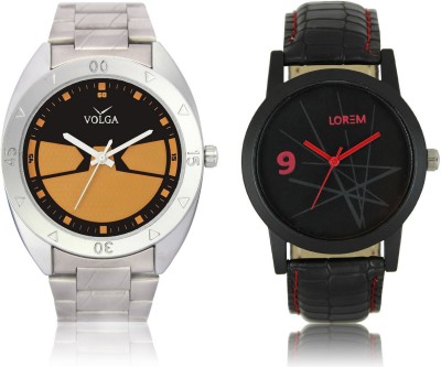 Volga VL03LR08 New Exclusive Collection Leather-Metal Strap-Belt Mens Watches Best Offer Combo Watch  - For Boys   Watches  (Volga)