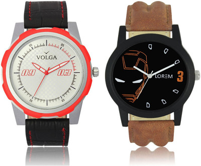 

Volga VL42LR04 New Exclusive Collection Leather Strap-Belt Mens Watches Best Offer Combo Watch - For Boys