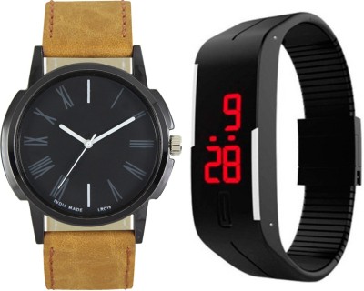 Shivam Retail SR-L0019 Stylish With Digital Hand Band Combo Also For Men's Watch  - For Boys   Watches  (Shivam Retail)