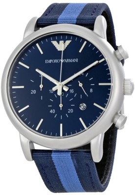 Emporio Armani AR1949 Luigi Navy Blue Dial Watch  - For Men   Watches  (Emporio Armani)
