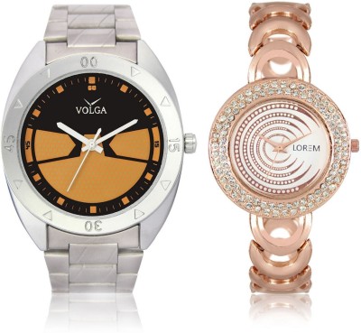 Volga VL03LR202 New Latest Stylish Designer Metal New Exclusive Collection Metal Bracelet Diamond Studed Strap-Belt Mens Watches Best Offer Combo Watch  - For Boys   Watches  (Volga)
