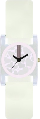 Shivam Retail Stylish White Square Dial Heart Print Watch  - For Women   Watches  (Shivam Retail)