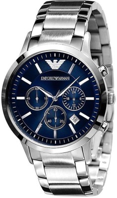 Emporio Armani AR2448 Blue Dial Stainless Steel Classic Watch  - For Men   Watches  (Emporio Armani)