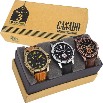 Casado 135x180x720 COMBO OF 3 BEST DESIGNED Watch  - For Boys   Watches  (Casado)